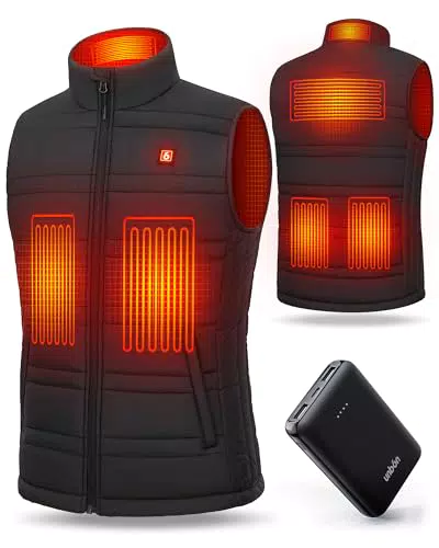 UNBON Veste Chauffante Électrique Homme avec Batterie USB et 3 Niveaux de Chaleur