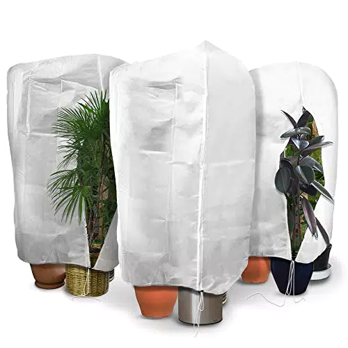 Vounot Housse d'Hivernage pour Plantes en Polypropylène 80g/m² 80x100cm