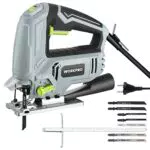 WORKPRO Scie Sauteuse Électrique 600W, 6 Vitesses, Changement de Lame Facile