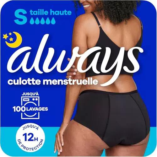 Always - Culotte Menstruelle Lavable Nuit, Réutilisable, Confortable, Protection Longue Durée