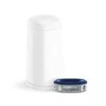 Angelcare Poubelle à Couches + Recharge Anti Odeurs/Grande Capacité Antibactérien Usage Simple Dress up Blanc + Angelcare - Recharge Octogonale pour Poubelle à Couche Dress up/Essential - 1 unité