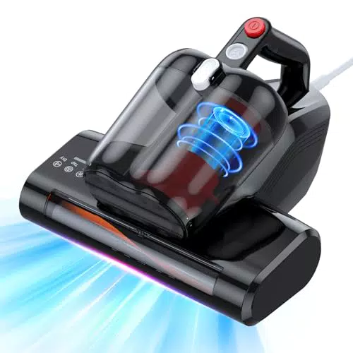Aspirateur Anti Acariens avec Lumière UV-C et Filtre HEPA - 600W
