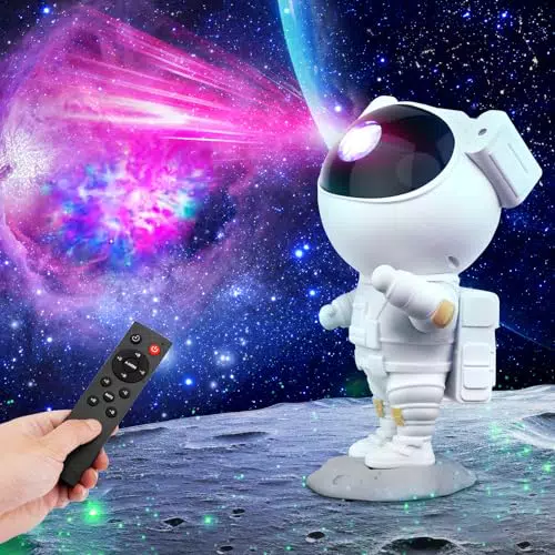Astronaute Projecteur Galaxy - Projecteur Ciel Étoilé avec Télécommande et Minuterie