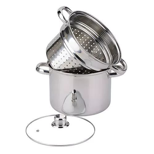 Baumalu Cuiseur à Pâtes en Acier Inoxydable - 29,5 x 21,5 x 24,5 cm