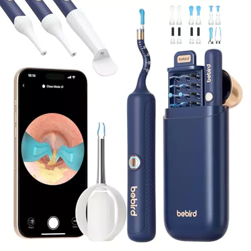 Bebird Otoscope Oreille 1920P HD - Caméra Flexible pour Nettoyage Oreilles et Nez