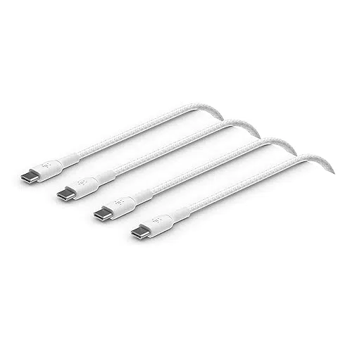 Belkin BoostCharge câble USB-C vers USB-C tressé, charge rapide pour iPhone et Samsung