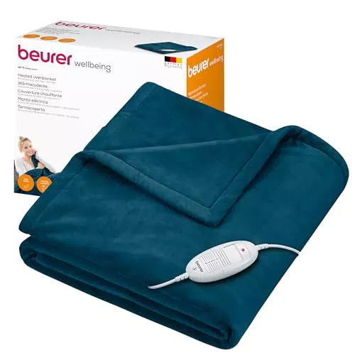Beurer HD 75 Couverture chauffante douce avec 6 niveaux de température et sécurité automatique