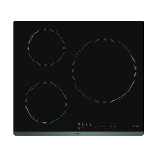 Brandt BPI6315B Plaque Induction Encastrable 3 Foyers 7200W Dimensions 56x49cm
