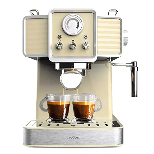Cecotec Express Power Espresso 20 - Machine à café 1350 W, 20 bars, design vintage