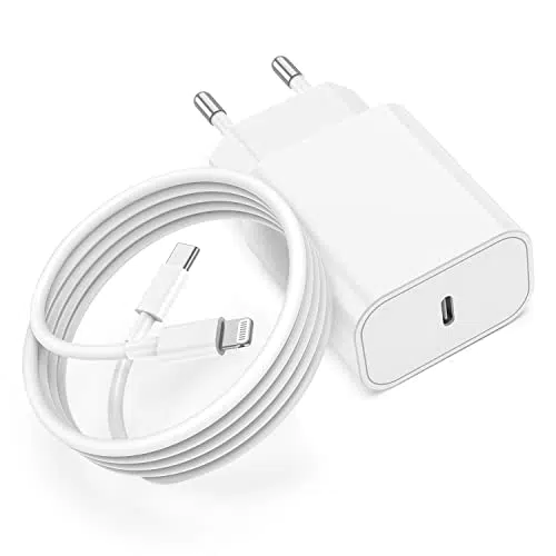 Chargeur Apple MFi 20W avec câble USB-C 2m pour iPhone 13/12/11