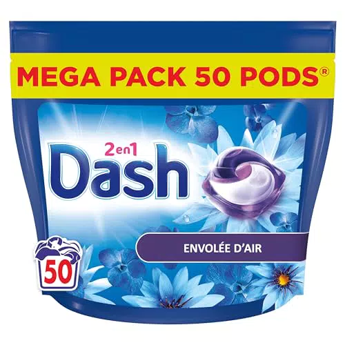 Dash Capsules Lessive 2-en-1 Ultra Nettoyantes, Élimine Salissures et Taches