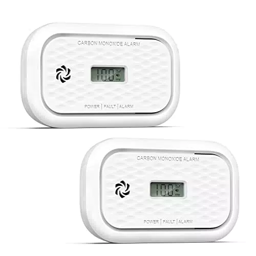 Détecteur de Monoxyde de Carbone avec Affichage LCD - Alarme Portable 10 Ans