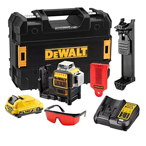 DEWALT Laser Multilignes 3x360° Autonivelant 12V DCE089D1R-QW - Précision 3mm