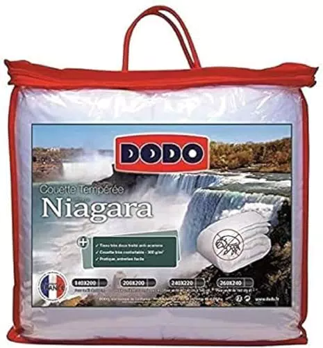 DODO Couette Tempérée Anti-acariens Niagara - Douce et Confortable Fabriqué en France