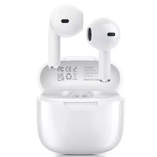 **Écouteurs Bluetooth 5.3 Hi-Fi avec Réduction de Bruit ENC pour iOS et Android**