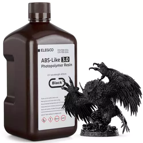 ELEGOO Résine ABS Like 3.0 pour Imprimante 3D UV 405 nm - Haute Précision et Faible Viscosité