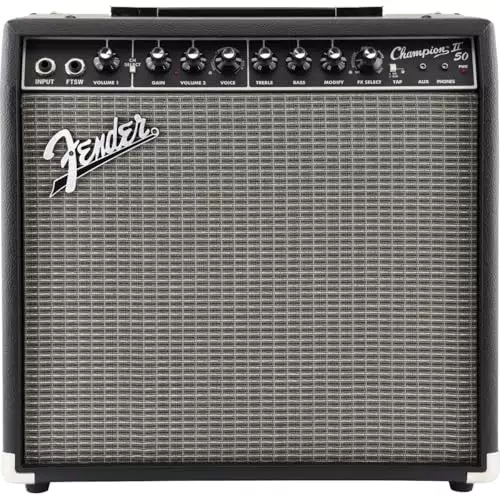 Fender Champion II 50 - Amplificateur de guitare combo 50W avec effets améliorés