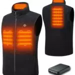 HEWINZE Gilet chauffant en polaire pour homme avec batterie 7,4 V