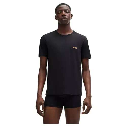 HUGO T-Shirt RN Triplet P en coton avec logo imprimé