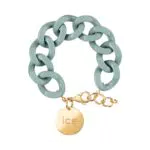 ICE - Bracelet Mailles XL pour Femmes avec Médaille Dorée (Modèle 020357)