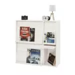 Iris Ohyama Étagère de rangement Flap Rack FR-F4 pour bureau et salon