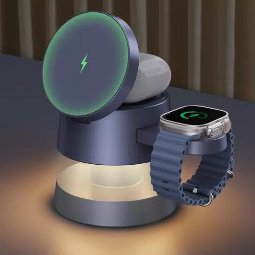 iVANKY Chargeur Induction 4 en 1 pour iPhone 16 Pro Max et Apple iWatch Ultra