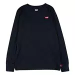 T-shirt Levi's Kids à manches longues avec logo Batwing pour garçon - Noir