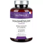 Nutralie Magnésium Bisglycinate et Citrate avec Vitamines B6, B5 et C - Anti-fatigue