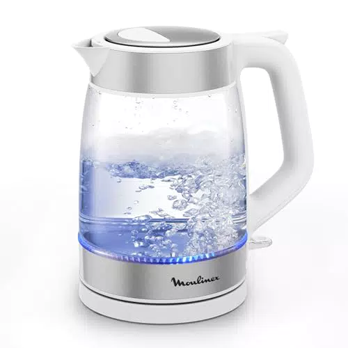Moulinex Bouilloire électrique en verre, capacité 1,7 L, modèle BY6R5130