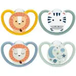 NUK Tetine Space Day & Night pour bébé 18-36 mois, silicone sans BPA, aérations larges