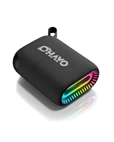 OHAYO Mini Enceinte Bluetooth 5.3 IPX7, Éclairage RGB, Autonomie 24h, Stéréo