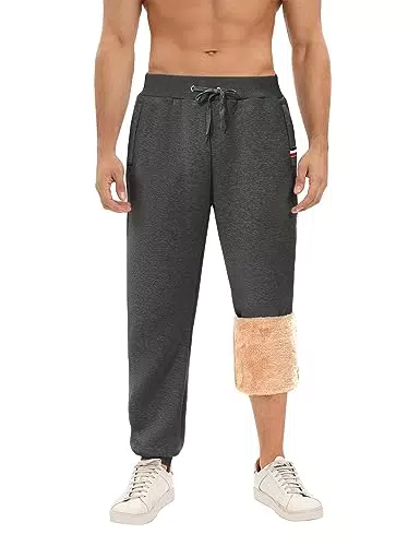 PASUDA Pantalon Polaire Homme Ultra Chaud, Pantalon de Jogging Élastique avec Poches