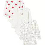 Petit Bateau Bodies Manches Longues Coeur Bébé en Coton 18 Mois