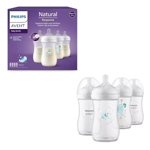 Philips Avent Natural Response - Biberons 260 ml avec tétines T3 (modèle SCY903/61)