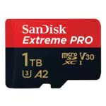 SanDisk 1 To Extreme PRO microSDXC carte + RescuePro Deluxe jusqu'à 200 Mo/s avec des performances applicatives A2 UHS-I Class 10 U3 V30