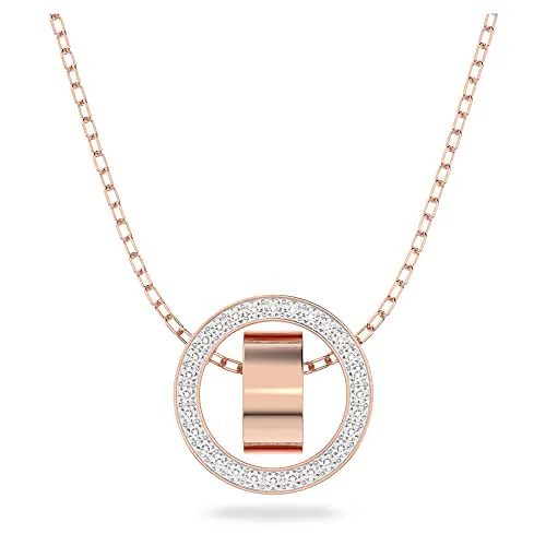 Swarovski Pendentif Hollow avec pavé de cristaux étincelants, plaqué or rosé