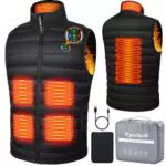 Tonfarb Gilet Chauffant Homme avec Batterie Rechargeable et 6 Zones de Chauffage