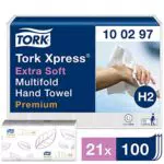 Tork Essuie-mains interfoliés extra doux pliés - Compatible système Tork H2