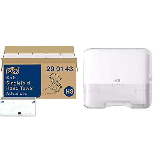 Tork Essuie-mains pliés en V Advanced - Papier d'essuyage pour Distributeur H3