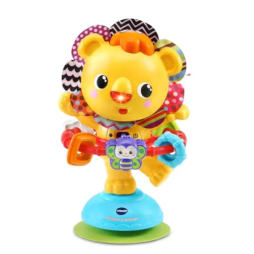 VTech Hula-Hoop P'tit Lion Ventouse - Jouet d'Éveil Musical et Sensoriel