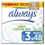 Always Protection Ultra Nuit Serviettes Avec Ailettes