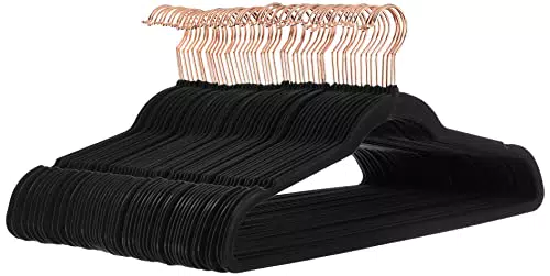 Amazon Basics Lot de 30 cintres en velours pour costumes Noir