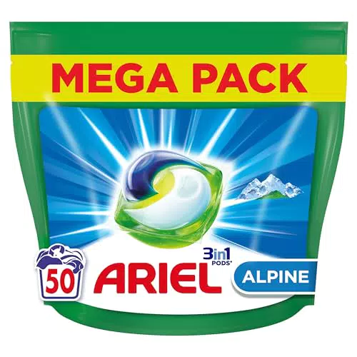 Ariel 3en1 PODS - Lessive Liquide Capsules, Élimine les Taches Efficacement