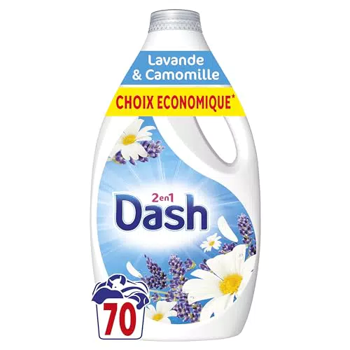 Ariel Dash Lessive Liquide 2en1, Technologie Ultra Nettoyante, Fraîcheur Lenor