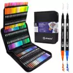 Artecho Feutres Aquarelle Double Pointe pour Dessin, Mandalas et Calligraphie