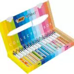BIC Stylos-Bille 4 Couleurs - Pointe Moyenne et Pointe Large