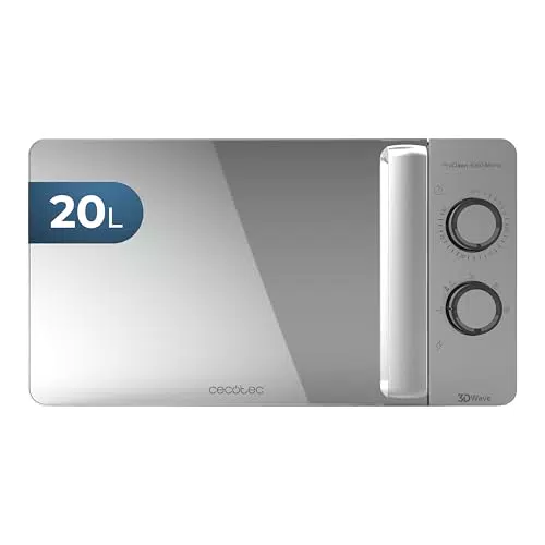 Cecotec Micro-ondes ProClean 3060 - 20 L, 700 W, 6 Niveaux, Minuterie 30 min