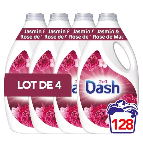 Dash Lessive Liquide 2en1 - Technologie Ultra Nettoyante, Élimine Taches