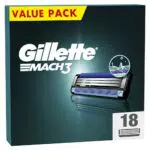 Gillette Mach3 Recharges de Lames de Rasoir pour un Rasage Confortable et Précis