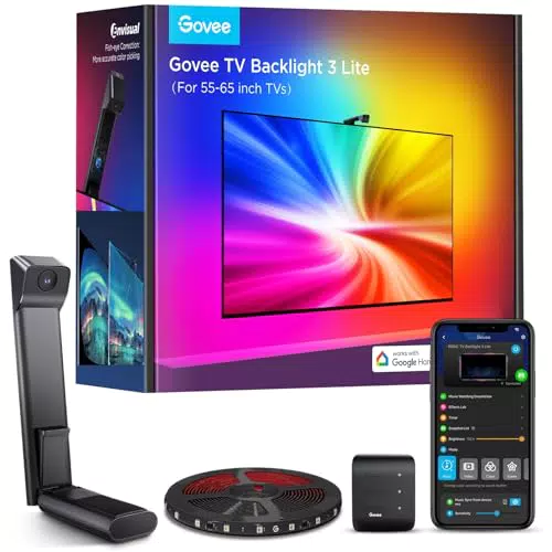 Govee RGBIC TV Backlight avec Fonction de Correction Fish-Eye et Synchronisation